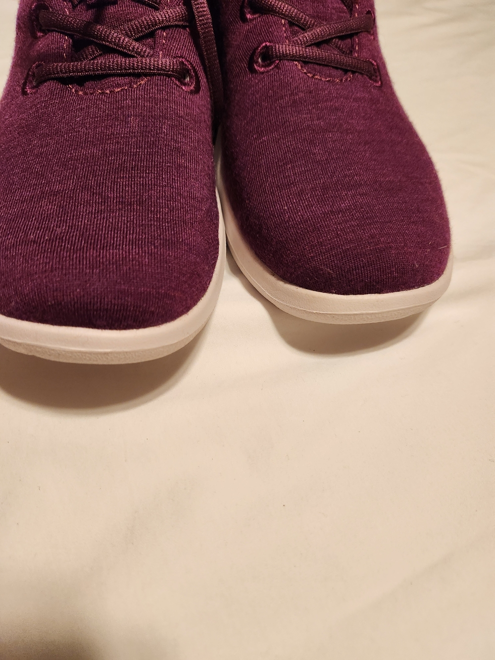 Merinos Women’s 10W Deep Purple Merino Wool Lace-Up Sneakers NEW Wide - Picture 6 of 14